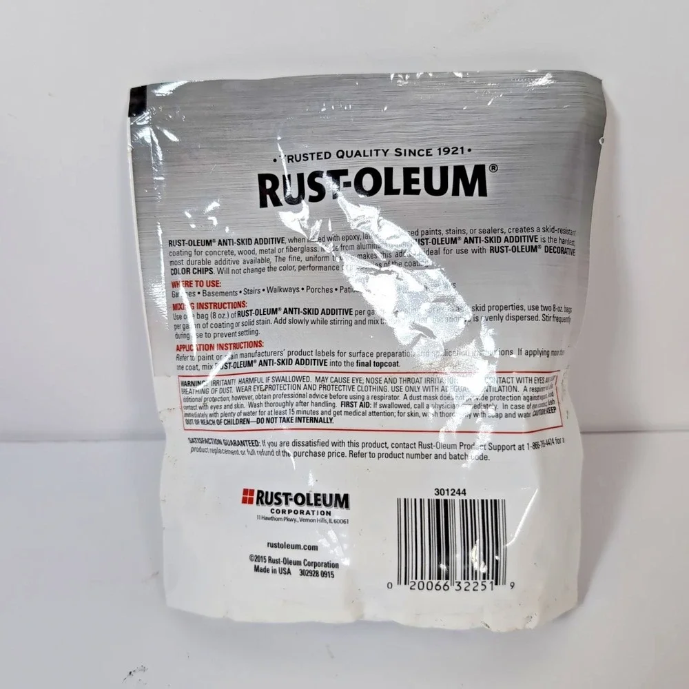 Rust-Oleum Anti-Skid Additive 8oz - 301244 Concrete Coating Garage Floors‎